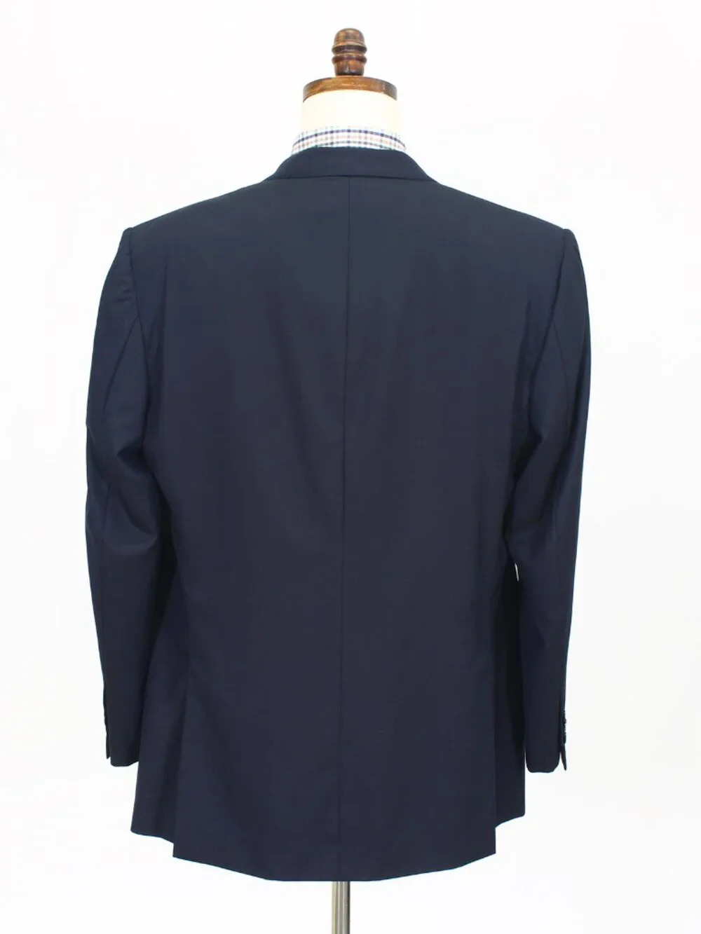 ISAIA 46R Navy Blazer Sport Coat Jacket 3-Button Herringbone Y427